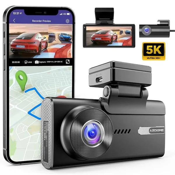 Azdome DashCam M580 3CH 5K with 4" Touch Screen IR Night Vision 24H Parking Mode